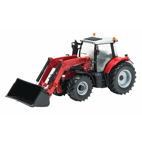 Britains Massey Ferguson 6616 Traktor mit Frontlader, Schiebe Spielzeug aus hochwertigen Material, interaktives Push Toys Spielzeug ab 3 Jahren, für Fans von originalgetreuen Nachbildungen von Britains