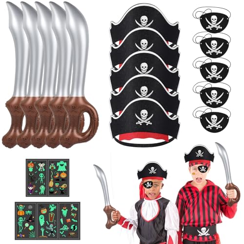 TONAUP Pirates Kindergeburtstag, 20 STK Piraten Spielzeug Deko Kindergeburtstag, Piraten Geburtstag Party Mitgebsel, Geschenkboxen für Mädchen Jungen, Halloween Adventskalender Kindergeburtstag Deko von TONAUP