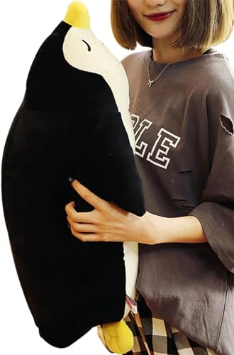 TONGSONG Niedliches Plüschtier Pinguin Plüschtiere Puppe für Kinder Pinguin Plüschguin Kissen Überwurf Geschenk für Kinder oder Liebhaber (50cm, schwarz) von TONGSONG