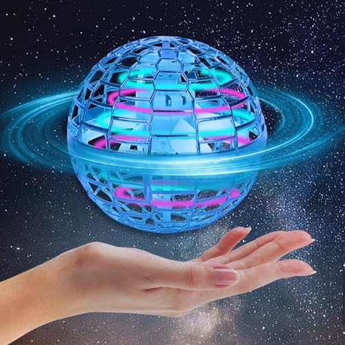 TONGSUNA Schwimmender Ball, Bola Flotante, fliegender Kugelball mit 10 LED-Lichtern, um 360 Grad drehbare Steuerung, magischer UFO-Globus für Erwachsene, Kinder, Geschenk, Fliegenspinner, von TONGSUNA