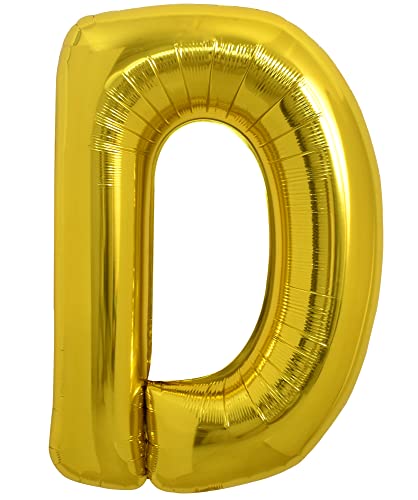 TONIFUL 40 Zoll Große Goldfarbene D Buchstabe Ballon - Jumbo Helium Folie Mylar Big Alphabet für Geburtstagsfeier, Jubiläum, Valentinstag Zubehör Dekorationen TONIFUL 40 Zoll Große Goldfarbene D Buchstabe Ballon - Jumbo Helium Folie Mylar Big Alphabet für Geburtstagsfeier, Jubiläum, Valentinstag Zubehör Dekorationen von TONIFUL
