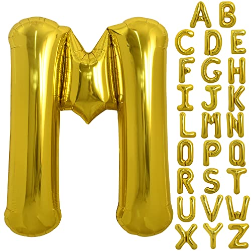 TONIFUL 40 Zoll große Goldfarbene M Buchstabe Ballons Jumbo Helium Ballons, Folie Mylar Big Alphabet Ballons für Geburtstagsfeier Jubiläum Valentinstag Zubehör Dekorationen TONIFUL 40 Zoll große Goldfarbene M Buchstabe Ballons Jumbo Helium Ballons, Folie Mylar Big Alphabet Ballons für Geburtstagsfeier Jubiläum Valentinstag Zubehör Dekorationen von TONIFUL