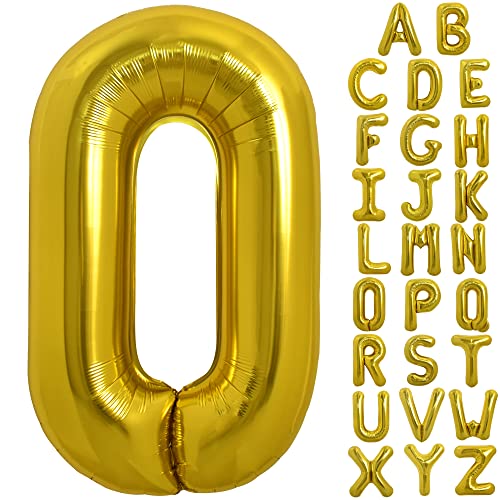 TONIFUL 40 Zoll große Goldfarbene O Buchstabe Ballons Jumbo Helium Ballons, Folie Mylar Big Alphabet Ballons für Geburtstagsfeier Jubiläum Valentinstag Zubehör Dekorationen TONIFUL 40 Zoll große Goldfarbene O Buchstabe Ballons Jumbo Helium Ballons, Folie Mylar Big Alphabet Ballons für Geburtstagsfeier Jubiläum Valentinstag Zubehör Dekorationen von TONIFUL