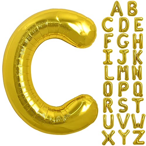 TONIFUL 40 Zoll große Goldfarbene C Buchstabe Ballons Jumbo Helium Ballons, Folie Mylar Big Alphabet Ballons für Geburtstagsfeier Jubiläum Valentinstag Zubehör Dekorationen TONIFUL 40 Zoll große Goldfarbene C Buchstabe Ballons Jumbo Helium Ballons, Folie Mylar Big Alphabet Ballons für Geburtstagsfeier Jubiläum Valentinstag Zubehör Dekorationen von TONIFUL