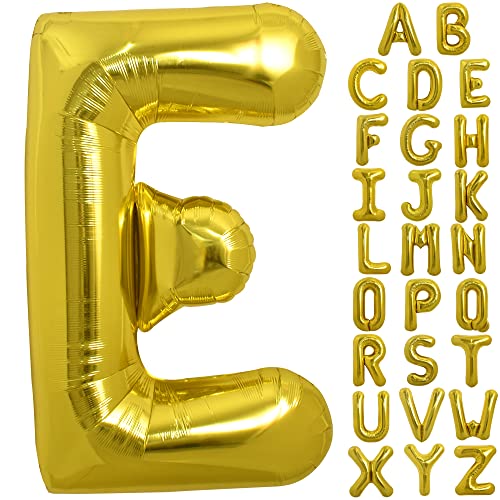 TONIFUL 40 Zoll Große Goldfarbene E Buchstabe Ballon, Jumbo Helium Folie Mylar Big Alphabet für Geburtstagsfeier, Jubiläum, Valentinstag Zubehör Dekorationen TONIFUL 40 Zoll Große Goldfarbene E Buchstabe Ballon, Jumbo Helium Folie Mylar Big Alphabet für Geburtstagsfeier, Jubiläum, Valentinstag Zubehör Dekorationen von TONIFUL