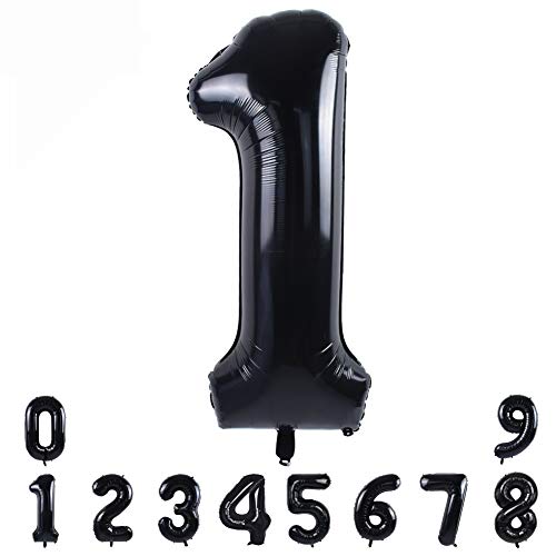 TONIFUL 3HAM Number balloon 1 black, Acrylic von TONIFUL