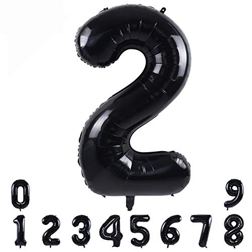 TONIFUL 8FDO Number balloon 2 black, Acrylic von TONIFUL