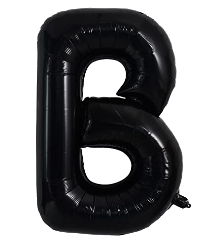40 Zoll große schwarze B Buchstabe Ballons Jumbo Helium Ballons, Folie Mylar Big Alphabet Ballons für Geburtstagsfeier Jubiläum Valentinstag Zubehör Dekorationen von TONIFUL