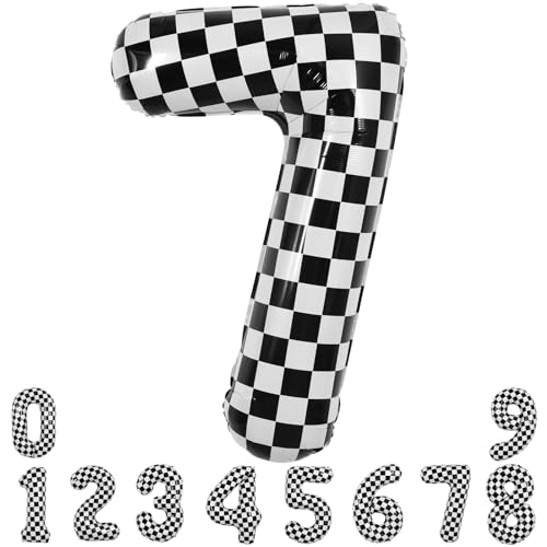 TONIFUL 101,6 cm karierter Nummer 7 Ballon 7. Rennauto Geburtstag Party Supplies Schwarz und Weiß Große Zahl Ballon für Mädchen Jungen 7. Geburtstag Fast Race Auto Flagge Party Dekorationen TONIFUL 101,6 cm karierter Nummer 7 Ballon 7. Rennauto Geburtstag Party Supplies Schwarz und Weiß Große Zahl Ballon für Mädchen Jungen 7. Geburtstag Fast Race Auto Flagge Party Dekorationen von TONIFUL