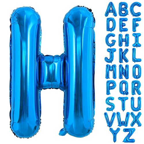 TONIFUL 40 Zoll großer Blau Buchstabe H Ballon, riesiger Buchstabenballon, großer Folienballon für Geburtstagsfeier, Jubiläumsdekoration TONIFUL 40 Zoll großer Blau Buchstabe H Ballon, riesiger Buchstabenballon, großer Folienballon für Geburtstagsfeier, Jubiläumsdekoration von TONIFUL