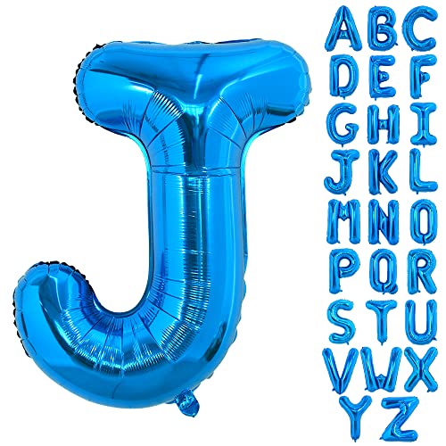 TONIFUL 40 Zoll großer Blau Buchstabe J Ballon, riesiger Buchstabenballon, großer Folienballon für Geburtstagsfeier, Jubiläumsdekoration TONIFUL 40 Zoll großer Blau Buchstabe J Ballon, riesiger Buchstabenballon, großer Folienballon für Geburtstagsfeier, Jubiläumsdekoration von TONIFUL