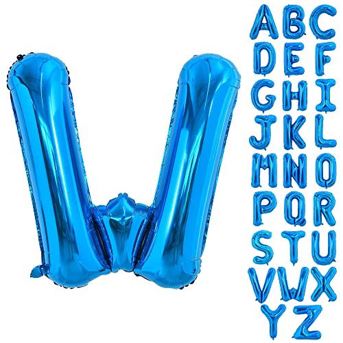 TONIFUL 40 Zoll großer Blau Buchstabe W Ballon, riesiger Buchstabenballon, großer Folienballon für Geburtstagsfeier, Jubiläumsdekoration TONIFUL 40 Zoll großer Blau Buchstabe W Ballon, riesiger Buchstabenballon, großer Folienballon für Geburtstagsfeier, Jubiläumsdekoration von TONIFUL