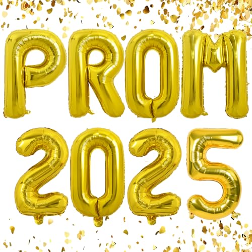 TONIFUL Ballballons für Abschlussball 2025 – 81,3 cm, goldfarbene Folienballons, Banner, Klasse 2025, Abschlussballbuchstaben, Requisiten für Abschlussball, Nacht, Party, Schule, Abschlussball 2025, TONIFUL Ballballons für Abschlussball 2025 – 81,3 cm, goldfarbene Folienballons, Banner, Klasse 2025, Abschlussballbuchstaben, Requisiten für Abschlussball, Nacht, Party, Schule, Abschlussball 2025, von TONIFUL