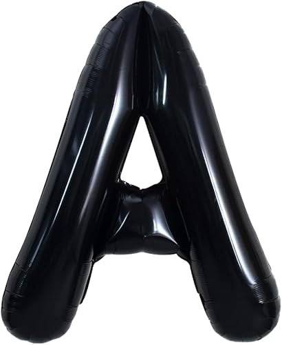 40 Zoll Große Schwarze A Buchstabe Ballon, Jumbo Helium Folie Mylar Big Alphabet für Geburtstagsfeier, Jubiläum, Valentinstag Zubehör Dekorationen 40 Zoll Große Schwarze A Buchstabe Ballon, Jumbo Helium Folie Mylar Big Alphabet für Geburtstagsfeier, Jubiläum, Valentinstag Zubehör Dekorationen von TONIFUL