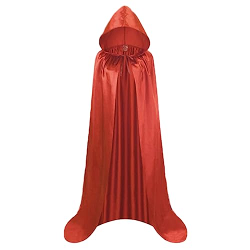 TONONE Halloween Umhange Umhang Long Cloak Unisex Robe Umhang,Rot,S von TONONE