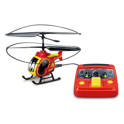 TOOKO 84703 MEIN ERSTER FEUERWEHRHUBSCHRAUBER by Silverlit, ferngesteuerter Hubschrauber, einfache Steuerung, multidirektionale Steuerung, Soundeffekte, rot, ab 4 Jahren von TOOKO