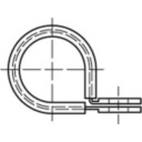 TOOLCRAFT 137669 Rohrschelle Schellen 15mm Stahl galvanisch verzinkt 100St. von TOOLCRAFT