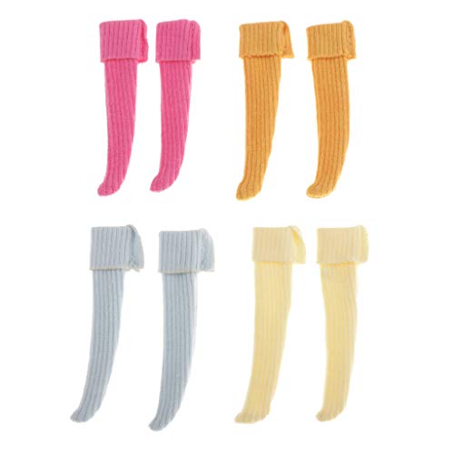 T TOOYFUL 4 Paar Kniestrümpfe Lässige Strickstrümpfe für 1/6 Blythe BJD Dolls Outfits T TOOYFUL 4 Paar Kniestrümpfe Lässige Strickstrümpfe für 1/6 Blythe BJD Dolls Outfits von T TOOYFUL