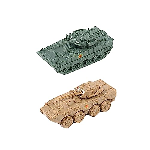 TOOYFUL 2 Stück 1/144 Puzzle Panzermodell Raupenwagen Panzerwagen Spielzeug für Kinder Tischdekoration, MM1086 von TOOYFUL