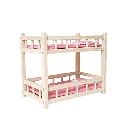 TOOYFUL Simulationsbett mit Treppe Spielhaus Miniaturmöbel für 1/6 30cm Baby Doll Holzmöbel Zubehör von TOOYFUL