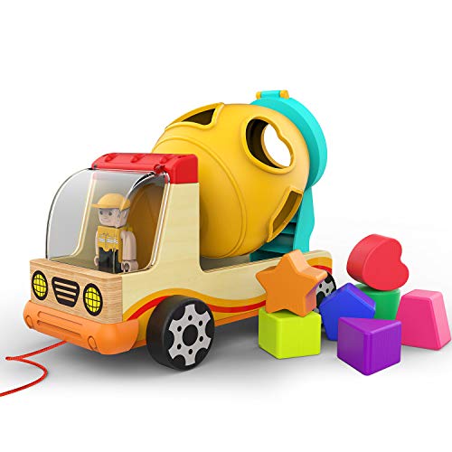 TOP BRIGHT Betonmischer Spielzeug aus Holz, Sortierspielzeug zum Formen für Kinder ab 18 Monate, Lernspielzeug zum Sortieren und Zuordnen für 2 Jahre Junge Mädchen Geschenk TOP BRIGHT Betonmischer Spielzeug aus Holz, Sortierspielzeug zum Formen für Kinder ab 18 Monate, Lernspielzeug zum Sortieren und Zuordnen für 2 Jahre Junge Mädchen Geschenk von TOP BRIGHT