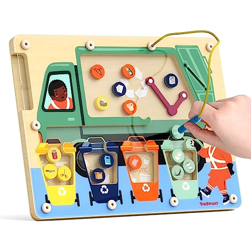TOP BRIGHT Magnetspiel Labyrinth, Pädagogisches Motorikspielzeug 3 4 5 Jahre, Montessori Spielzeug ab 3 4 5 Jahre Kinder Geschenk Mädchen Junge von TOP BRIGHT