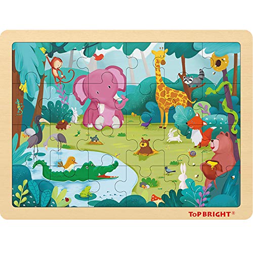 TOP BRIGHT Kinderpuzzle ab 3 Jahre -Tier, 24 Teile Puzzle ab 2 3 Jahren Jungen und Mädchen Geschenke von TOP BRIGHT