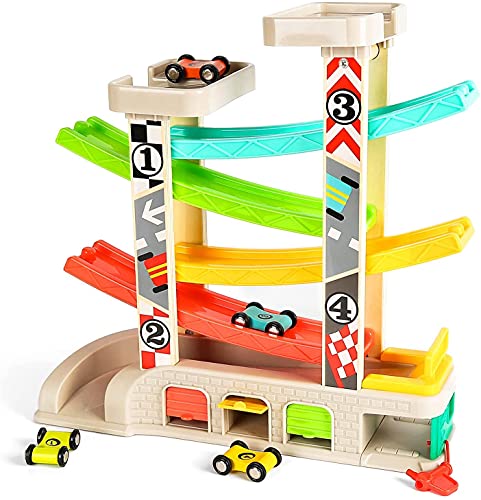 TOP BRIGHT Spielzeugauto-Set für 1-, 2-Jährige - Kleinkind-Autostrecke Auto-Rennbahn mit 4 Mini-Autos - Hochwertiges Holz ohne BPA - Langlebig & Robust - Pädagogische Rennwagen-Bahn - Bunt & Lustig TOP BRIGHT Spielzeugauto-Set für 1-, 2-Jährige - Kleinkind-Autostrecke Auto-Rennbahn mit 4 Mini-Autos - Hochwertiges Holz ohne BPA - Langlebig & Robust - Pädagogische Rennwagen-Bahn - Bunt & Lustig von TOP BRIGHT