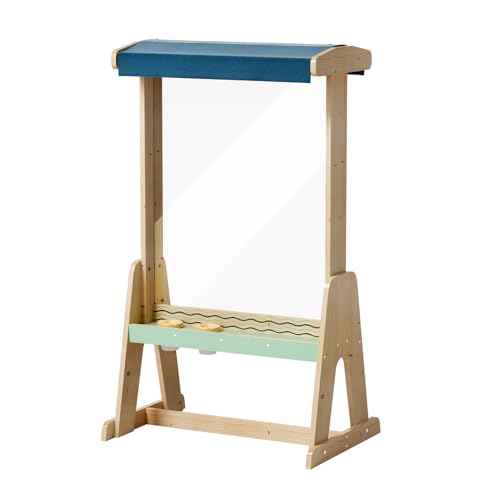 TOP BRIGHT Topbright Outdoor Tafel (ab 36 Monaten, Holztafel mit Acrylglas, Lernspielzeug, Malen für Kinder, Outdoor Spielzeug) 1212352024de0001 von TOP BRIGHT