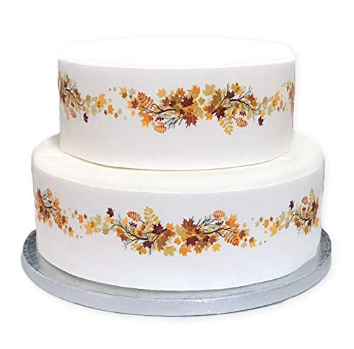 Top That Essbares Deko-Band, Herbstblätter, Blätter-Band, perfekt zum Dekorieren Ihrer Kuchen, einfach zu verwenden von Top That
