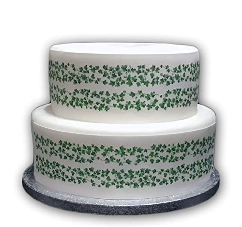 Top That Essbares Dekorblatt, grünes Efeublatt, Bordüre, ideal für größere Kuchen, einfach zu verwenden von Top That