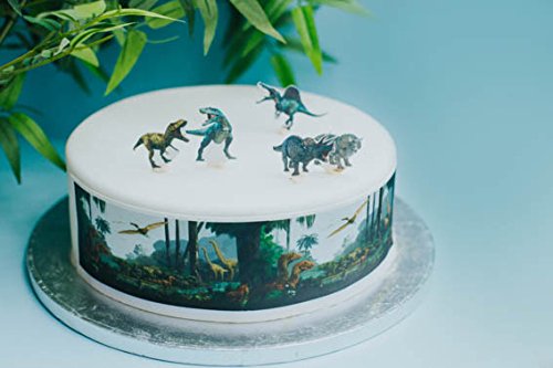 Top That Essbares Dekorpapier mit Dinosaurier-Motiv, perfekt zum Dekorieren größerer Kuchen, einfach zu verwenden von Top That