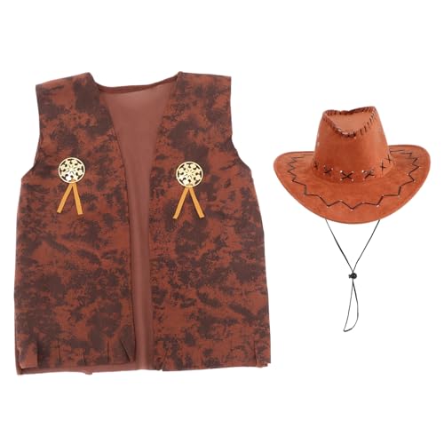 TOPBATHY 1 Satz Cowboy Kostüm für Herren Teiliges mit Cowboy Hut und Zubehör für Halloween Karneval und Mottopartys Bequeme Passform Strapazierfähig und Vielseitig Einsetzbar TOPBATHY 1 Satz Cowboy Kostüm für Herren Teiliges mit Cowboy Hut und Zubehör für Halloween Karneval und Mottopartys Bequeme Passform Strapazierfähig und Vielseitig Einsetzbar von TOPBATHY