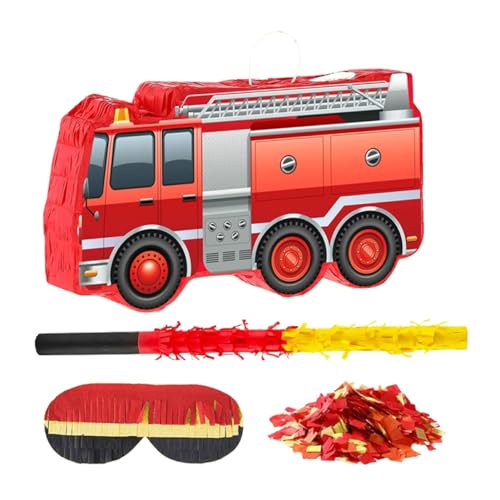 TOPBATHY 1 Satz Feuerwehr Pinata mit Augenbinde Schläger und Konfetti für Feuerwehrgeburtstagsdeko Jungen Party Zubehör für Unvergessliches Fest TOPBATHY 1 Satz Feuerwehr Pinata mit Augenbinde Schläger und Konfetti für Feuerwehrgeburtstagsdeko Jungen Party Zubehör für Unvergessliches Fest von TOPBATHY