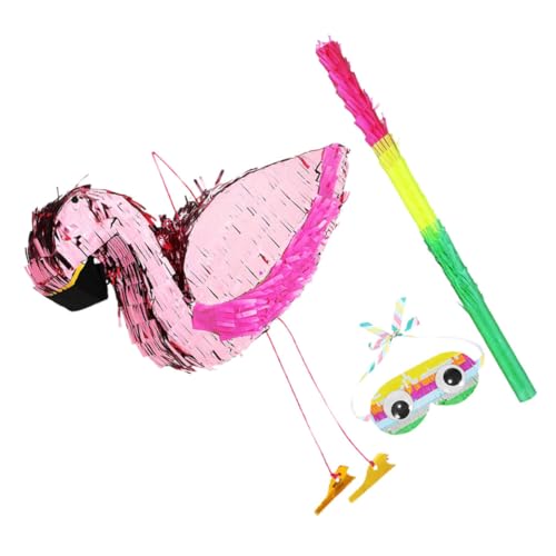 TOPBATHY 1 Satz Flamingo Pinata für Kindergeburtstage Tropische Party Dekoration mit Augenbinde und Stock für Sommerfeiern und Rosa Geburtstagsfeiern TOPBATHY 1 Satz Flamingo Pinata für Kindergeburtstage Tropische Party Dekoration mit Augenbinde und Stock für Sommerfeiern und Rosa Geburtstagsfeiern von TOPBATHY