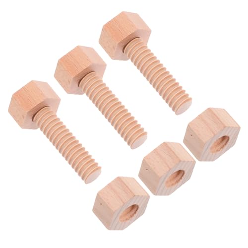 TOPBATHY 1 Satz Holzbausteine mit Muttern Pädagogisches für Holzspielzeug Kreativität Motorischen Fähigkeiten Teiliges für Jungen TOPBATHY 1 Satz Holzbausteine mit Muttern Pädagogisches für Holzspielzeug Kreativität Motorischen Fähigkeiten Teiliges für Jungen von TOPBATHY