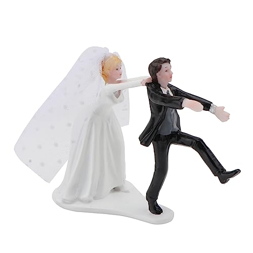 TOPBATHY 1 Stück Lustige Cartoon Puppe Hochzeitstorte Dekorationsfigur Niedlicher für Hochzeitsfeiern und Geburtstagsfeiern Umweltfreundliches Harz Kuchen von TOPBATHY