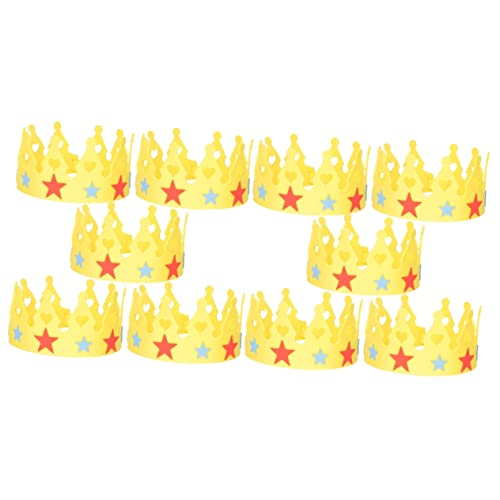 TOPBATHY 10 Sätze Geburtstagshut Kindersachen Krone des Partykönigs Kappen Tiara Geburtstagskrone Stirnband Materialien zur Herstellung von Geburtstagshüten Junge Suite Make-up-Tools Eva von TOPBATHY
