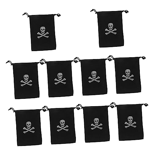 TOPBATHY 10 Stück Piraten Kordelzugbeutel für Halloween Robuster Aufbewahrungsbeutel für Süßigkeiten und Schmuck für Partys und Dekoration TOPBATHY 10 Stück Piraten Kordelzugbeutel für Halloween Robuster Aufbewahrungsbeutel für Süßigkeiten und Schmuck für Partys und Dekoration von TOPBATHY