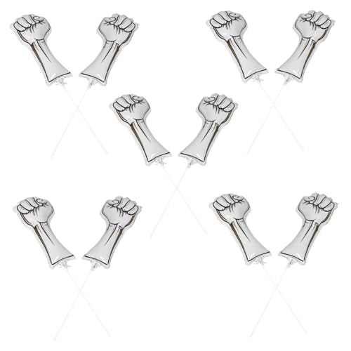 TOPBATHY 10 Stück Teiliges Aufblasbare Sport- in Fäustlingsform Langlebige und Auffällige Cheer Sticks Geräuschmacher für Basketball Fußballspiele Tanz Partyzubehör von TOPBATHY