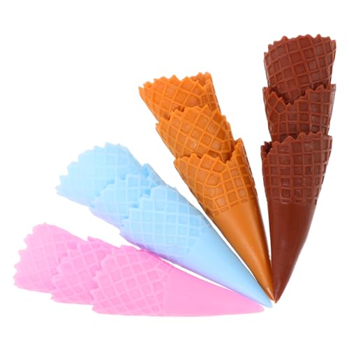 TOPBATHY 12 Stück Knusprige Kegelform Gefälschte Eiswaffel Miniatureiszapfen So Tun, Als Würde Man Eistüte Simulierte Eistüte Lebensechtes Lebensmittelmodell Simulationseiskegel PVC TOPBATHY 12 Stück Knusprige Kegelform Gefälschte Eiswaffel Miniatureiszapfen So Tun, Als Würde Man Eistüte Simulierte Eistüte Lebensechtes Lebensmittelmodell Simulationseiskegel PVC von TOPBATHY