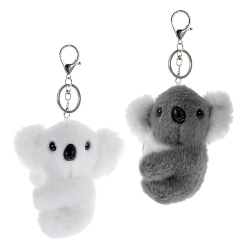 TOPBATHY 2er-pack Weicher Koala-schlüsselanhänger in Plüschform Kawaii Für Rucksack Dekorative Tasche Schlummer-koala Kuschelige Süße Tier-schlüsselanhänger von TOPBATHY