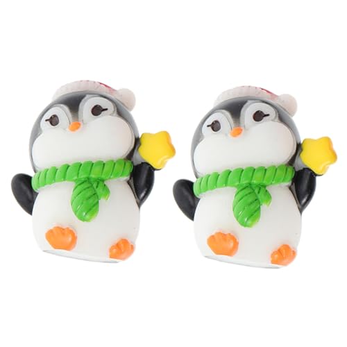 TOPBATHY Mini-pinguin-figur Landschafts-harz Tier- Desktop-ornament Figuren Miniaturen Pinguin-statuen Garten Statuen von TOPBATHY