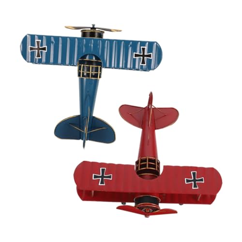 TOPBATHY 2 Stück Retro Flugzeugmodell Vintage Metall Biplane Dekorationsornament aus für Schreibtisch Büro Zuhause und Restaurant Rostfreies Flugzeugdesign TOPBATHY 2 Stück Retro Flugzeugmodell Vintage Metall Biplane Dekorationsornament aus für Schreibtisch Büro Zuhause und Restaurant Rostfreies Flugzeugdesign von TOPBATHY