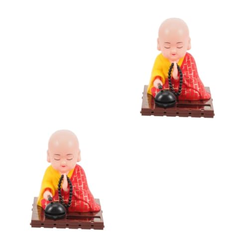 TOPBATHY 2 Stück Solar Wackelnde Mönchsfigur Auto Dekoration Niedliche Buddha Statue aus Harz Friedvolle Armaturenbrett Deko für Auto und Büro Chinesische Kultur Feng Shui Ornament TOPBATHY 2 Stück Solar Wackelnde Mönchsfigur Auto Dekoration Niedliche Buddha Statue aus Harz Friedvolle Armaturenbrett Deko für Auto und Büro Chinesische Kultur Feng Shui Ornament von TOPBATHY
