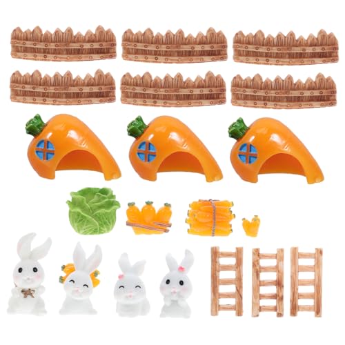 TOPBATHY Niedliche Mini-Figuren 26 Stück Harz Hase Garten Karotte Home Outdoor Tisch Statue TOPBATHY Niedliche Mini-Figuren 26 Stück Harz Hase Garten Karotte Home Outdoor Tisch Statue von TOPBATHY