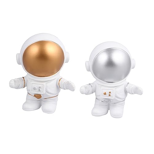 TOPBATHY 2St Astronauten-Ornamente Weltraumkuchen Geschenke Miniatur-Astronautenspielzeug Raumfahrer-Statue Dekor Astronautenschmuck Kuchen liefert Geburtstagskuchen schmücken Zubehör Harz von TOPBATHY