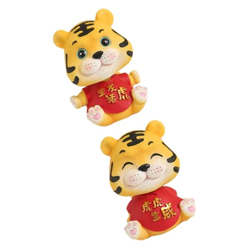 TOPBATHY 2St Jahr des Tigers Wackelkopfverzierung tragen Autoschmuck Tigerpfote Tiere Animal Figures Wohnzimmer Dekoration Artikel zum kreativen Tiger entzückendes Tigerdekor Harz rot TOPBATHY 2St Jahr des Tigers Wackelkopfverzierung tragen Autoschmuck Tigerpfote Tiere Animal Figures Wohnzimmer Dekoration Artikel zum kreativen Tiger entzückendes Tigerdekor Harz rot von TOPBATHY