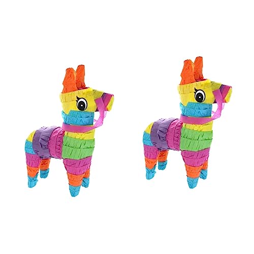 TOPBATHY 2St Piñata Pferd Pinata Spielzeug mexikanisches Spielzeug Spielzeuge Kinderspielzeug Süßigkeiten Geschenk Pinata Spielzeug Pinata-Süßigkeitsspielzeug Alpaka Spiel Requisiten Mexiko von TOPBATHY