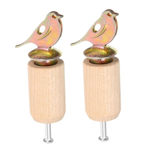 TOPBATHY 2st Vogelpfeife Cartoon-vogelpfeifen Papageienspielzeug Handgedrehte Vogelpfeifen Papageienvogelpfeifen Vögel Kinderspielzeug Manuelle Vogelpfeife Metall Beige von TOPBATHY